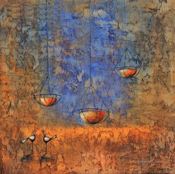 鳥とボウル アフリカ Oil Paintings